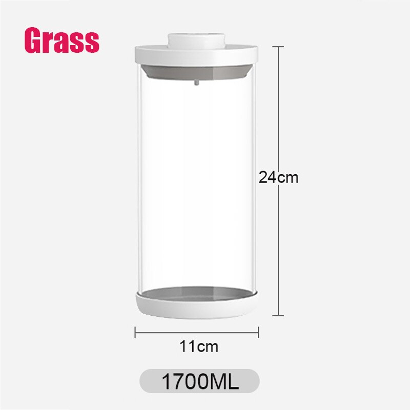 Large Capacity Baby Milk Powder Portable Food Storage Box Infant Milk Powder Box Toddle Snacks Container Organizer Cereal Box: 1700ml Grass