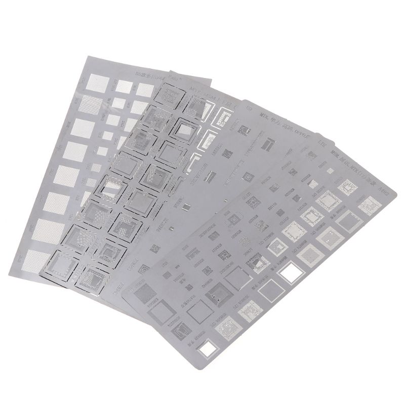 4 Stuks Universele Bga Stencil Voor Mtk Msm Cpu Pm Power Ic Reball Pin Bga Directe Warmte Template