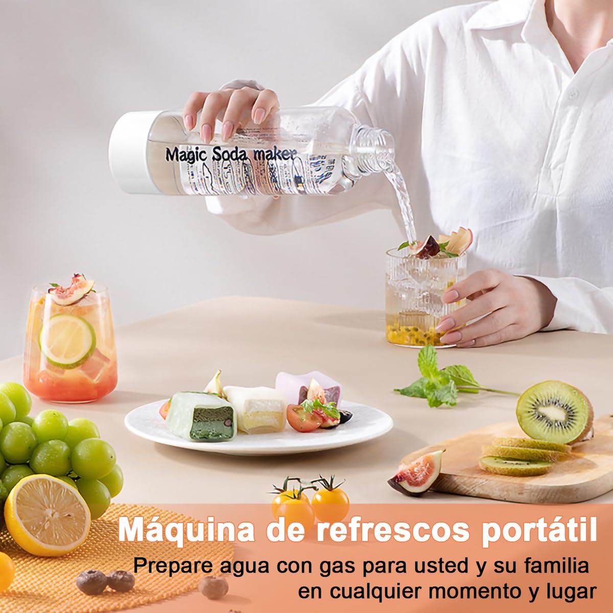 Przenośna Maszyna robić Wody Gazowanej Domowa Maszyna robić Coli Maszyna robić Napojów Bąbelkowych Herbata Mleczna Siłownia Bez CO2 Napoje Bez Cukru