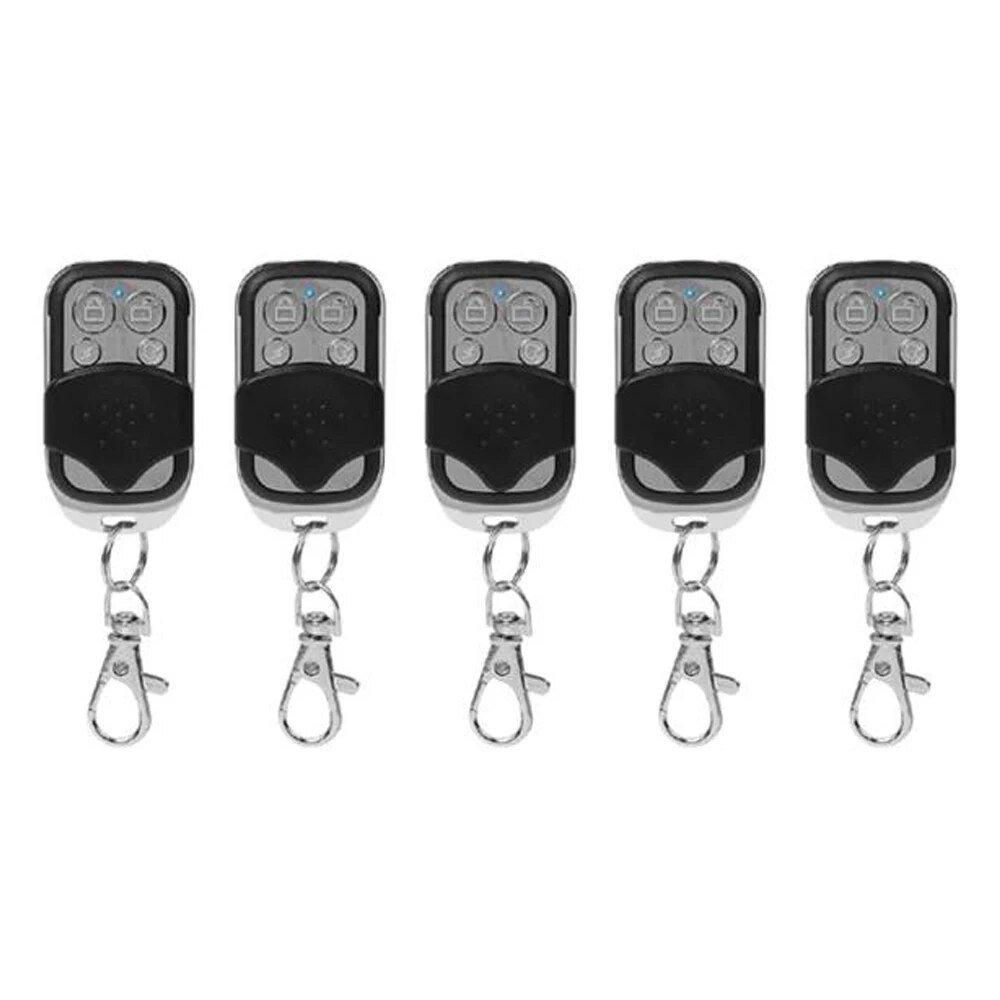 5/10PCS Duplicate Garage Door Remote Control 433MHZ Electric Garage Door Key Wireless Duplicate Remote Control Metal 4 Button: GRAY