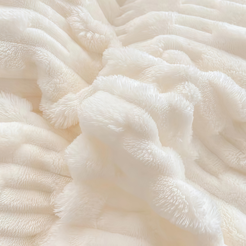 WOSTAR Artificial rabbit fur duvet cover 220x240 luxury double bed quilt cover warm winter velvet fleece bedding set king size