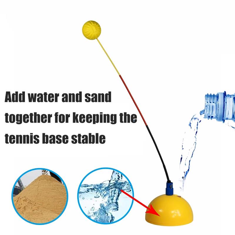 Entrenador de tenis portátil, máquina de pelota de entrenamiento, herramienta de rebote, accesorios de autoestudio para principiantes y niños