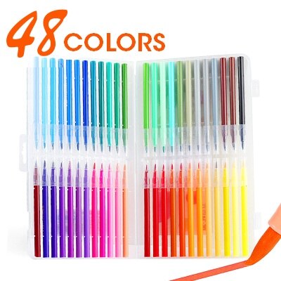 M &amp; G-rotuladores de acuarela de 12/24/36/48 colores, marcadores de arte, suministros de pintura, Juego de dibujo, papelería de pintura: 48 Colors