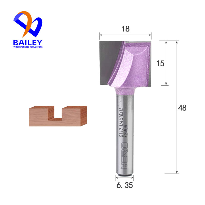 BAILEY 1PC Reinigung Boden Router bisschen Gravur Holzbearbeitung Werkzeug Ende Fräser CNC für Holz Verarbeitung Maschine: Silber