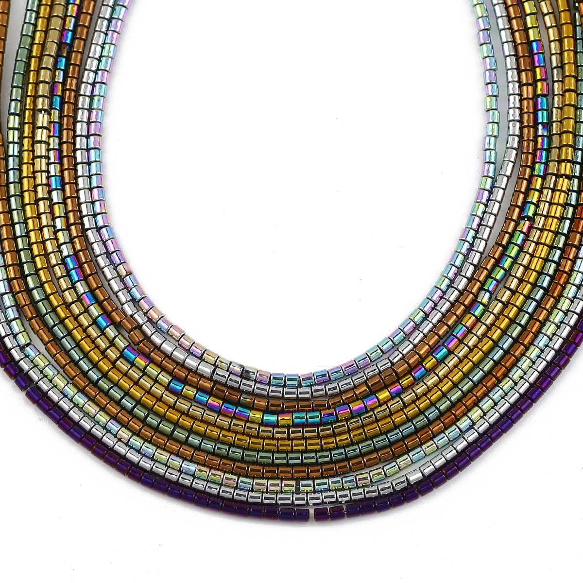 2Mm 180 Stuks Blauw, Groen, Cilindrische Vorm Hematiet Natuursteen Spacer Kleine Losse Kralen Voor Sieraden Maken Diy Armbanden