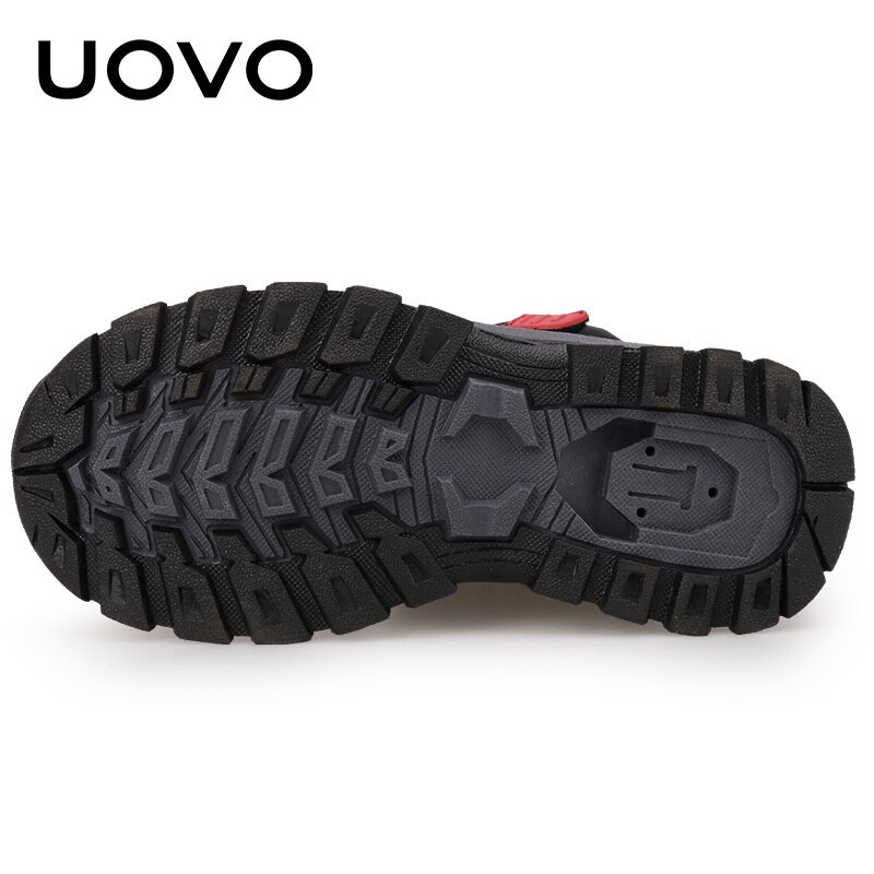 UOVO Kids Boots Hook-and-Loop Closure Sporty Kids Shoes Warm and Comfortable Boys Boots for eur size 26#-39#