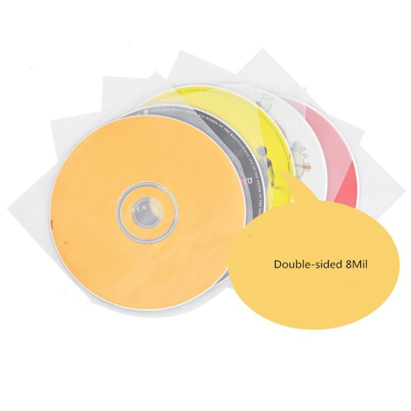 100PCS Anti-Statische Innere Ärmeln Schutzhülle Tasche für Vinyl LP Aufzeichnungen CD DVD Disk Zubehör Kit