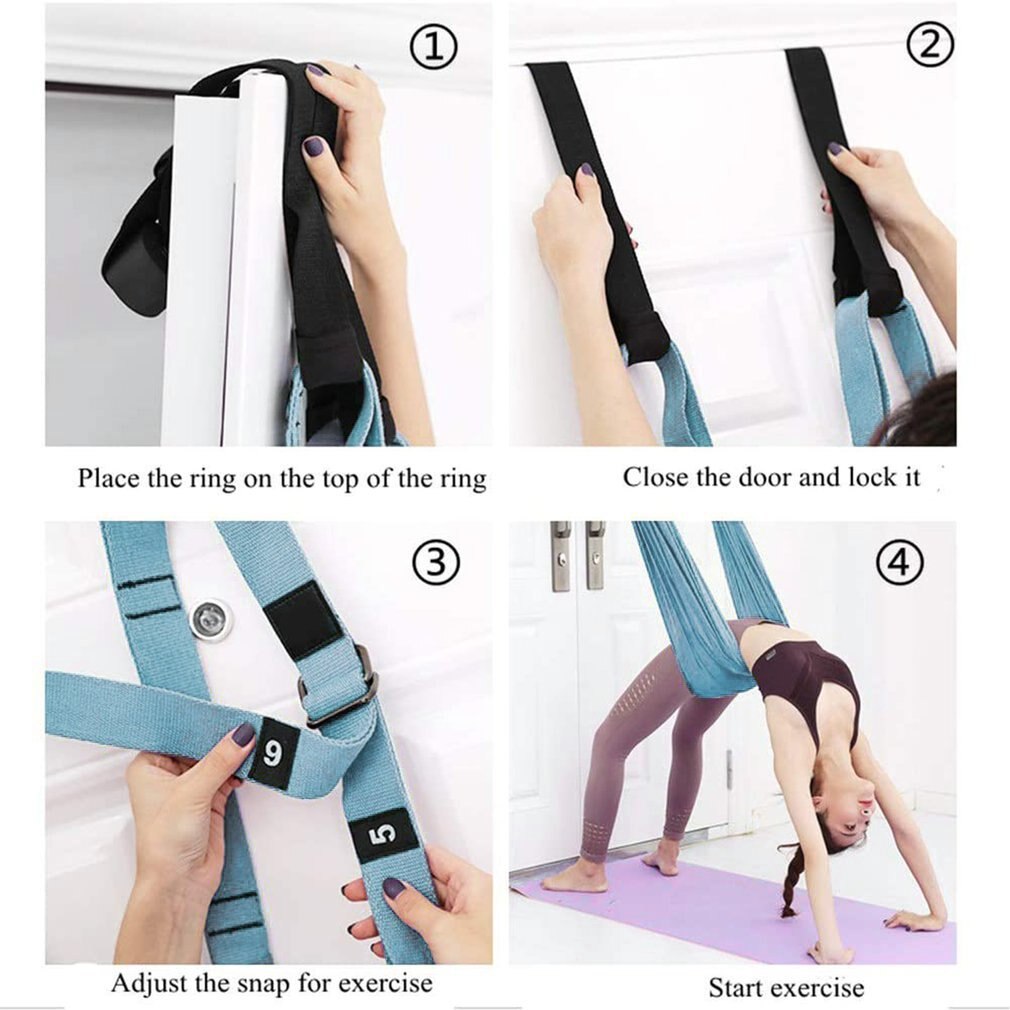 1pc- teiliges zugseil-hängematten-schwingtür-flexibilitäts-dehnband für beine, geeignet für ballett- und gymnastiktrainer