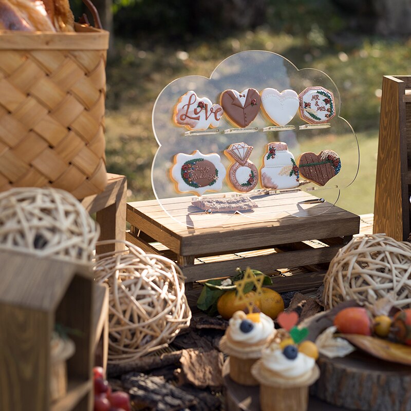 Bruiloft biscuit display rack macarone rack acryl kleine cloud snack rack cake stand