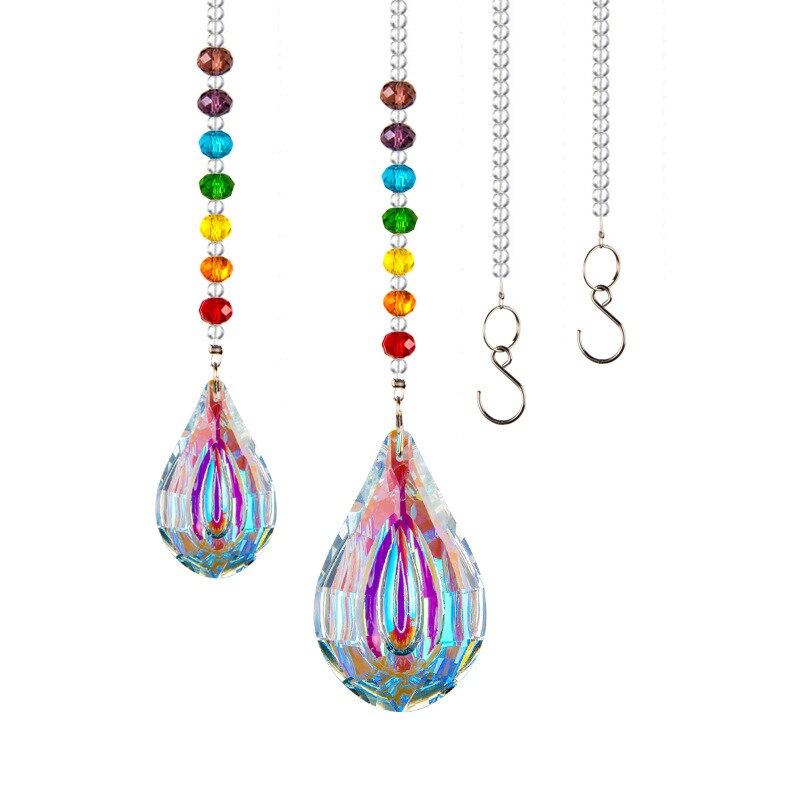 50/63/76mm Rainbow Crystal Prism Pendant Prism Hanging Pendant Crystals Window Prism Pendant Home Decor