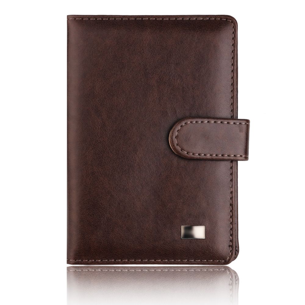 TRASSORY multifonctionnel voyage porte-passeport portefeuille hommes femmes luxe en cuir housse pour passeport avec boucle: Brown