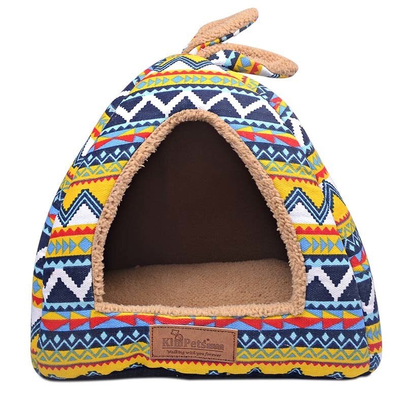 Lit Chihuahua pliable double usage | Lits pour chiens pour petits chiens maison, lit Chihuahua étanche chiens moyens et grands, lit pour animaux de compagnie: stripe / M