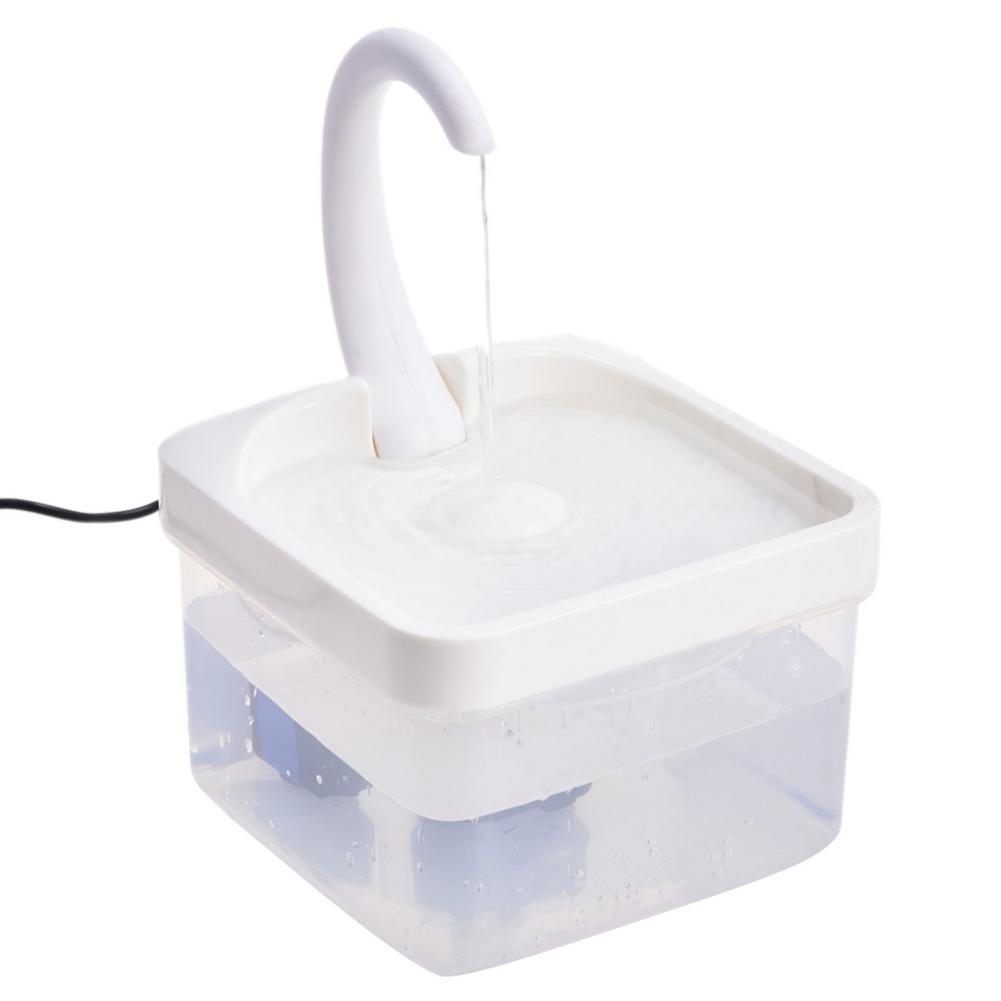 2L fontaine d'eau pour animaux de compagnie col de cygne en forme de chat distributeur d'eau USB chargeant la fontaine à boire automatique avec lumière LED pour chien de chat: Self Power Failure