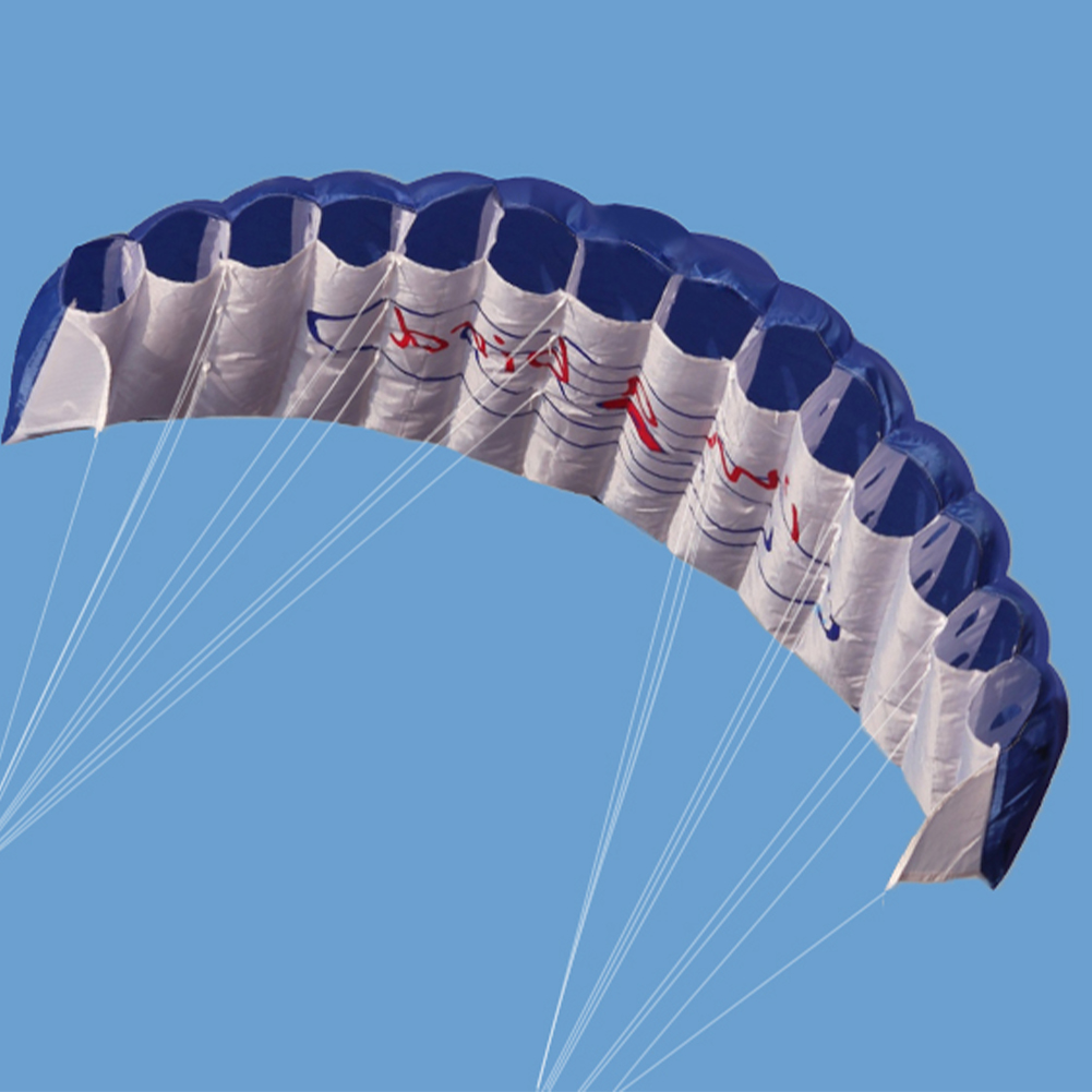Dual Line Stunt Parafoil Parachute Flying Kites Large 1.4m for Beach Outdoor Fun for Adults Children