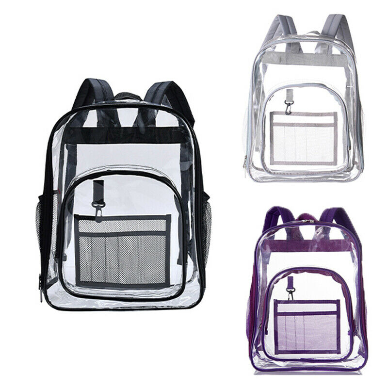 femmes fille étudiant sac d'école grande capacité Transparent clair sac à dos sac école bureau voyage sac suspendu