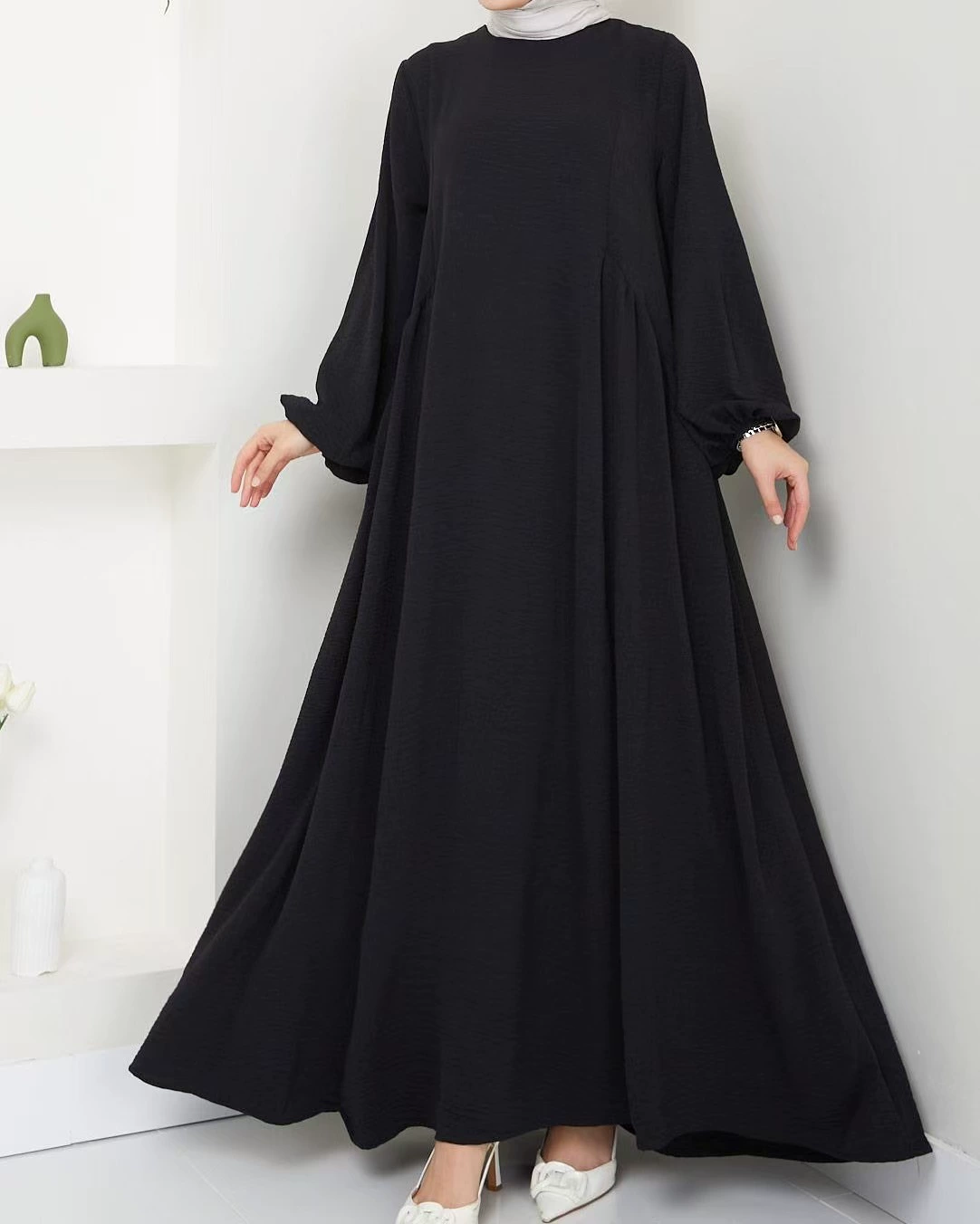 Ramadan saudiarabisk lang kåbe marokko dubai abayas til kvinder beskedne maxikjoler jalabiya kaftan islam eid muslimske vestidos: Xxl / Guld
