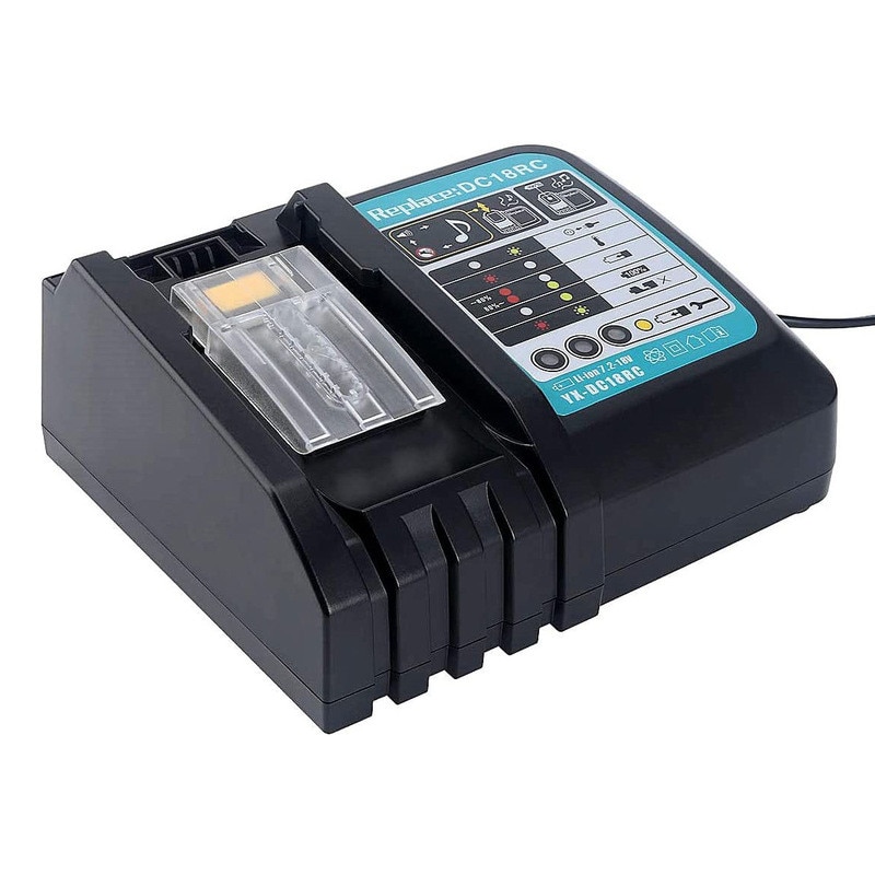Battery Charger for Makita 18V 14.4V Li-Ion - Quick Charge 3A - DC18RC DC18RA