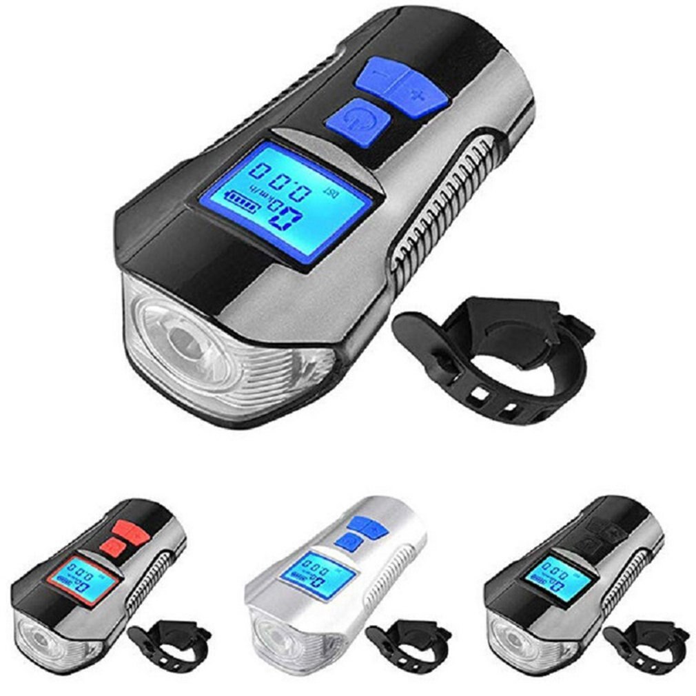 Heldere Led Fietsverlichting Rear En Front Light Kit Usb Oplaadbare Bike Kilometerstand Batterij Display Met Achtergrondverlichting Met Bike Bell