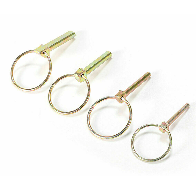 50pcs 4 Sizes Lynch Locking Pins Assortment Kit Zinc Plated Linch Pin Dowel Ring Clips Set Trailer Farm Tractor Auto Parts