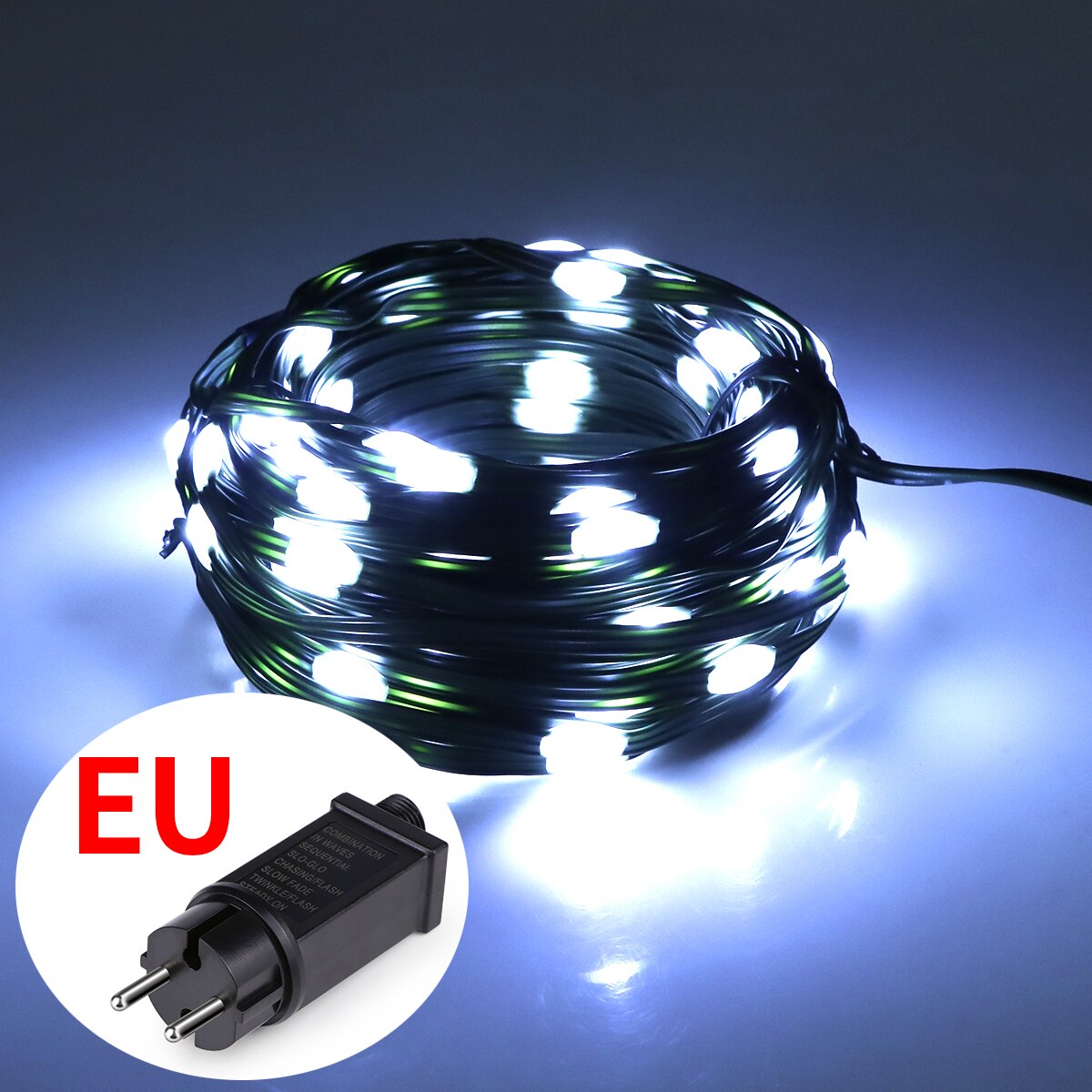 30M 20M 50M 10M 100M LED Schnur Licht 24V RGB warm Weiß Wasserdichte draussen girlande Weihnachten Dekoration Garten Weihnachten Lichter: Weiß / 125W