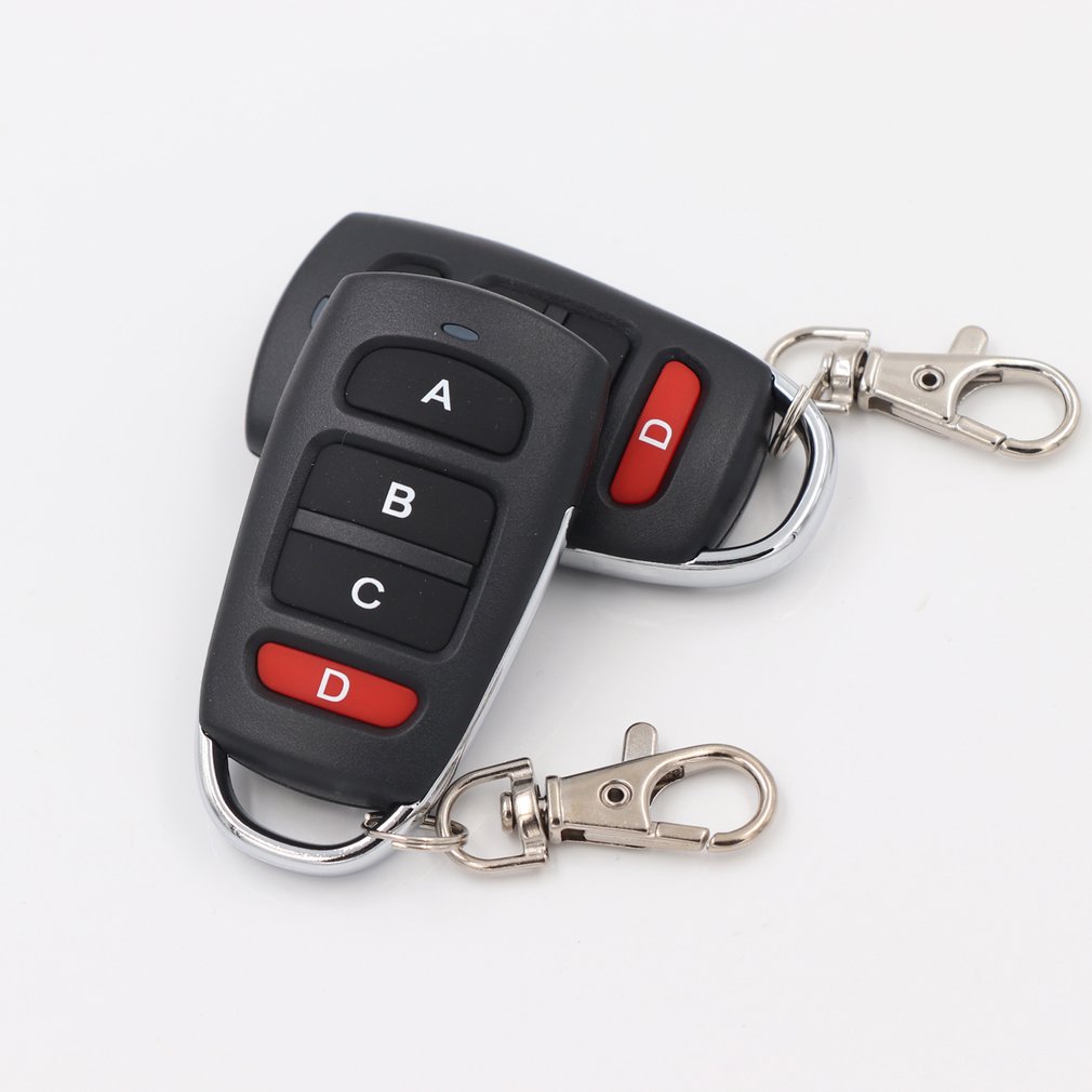 Cópia de controle remoto 433.92mhz, duplicador de clonagem sem fio 4 teclas universal punho garagem portão elétrico chave