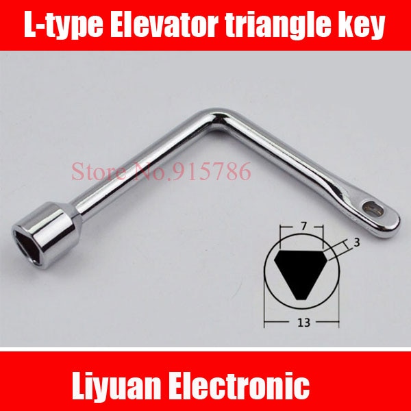 1 stks Lift driehoek sleutel/L type driehoek lock/trein deur universele driehoek sleutel