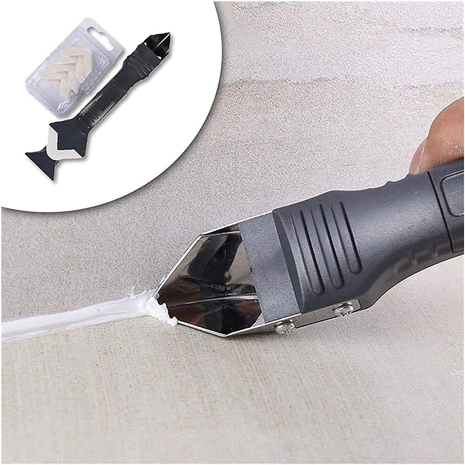 5 In1 Silicone Remover Caulk Finisher Sealant Smooth Scraper Grout Kit Tools With Seam Tape Plastic Hand Tools Set Accessory#y30