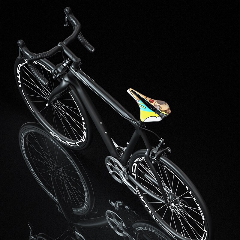 Kleurrijke Patroon Gel Extra Zachte Fiets Mtb Zadel Kussen Fiets Hollow Zadel Road Mountainbike Zetel Fiets Accessoires
