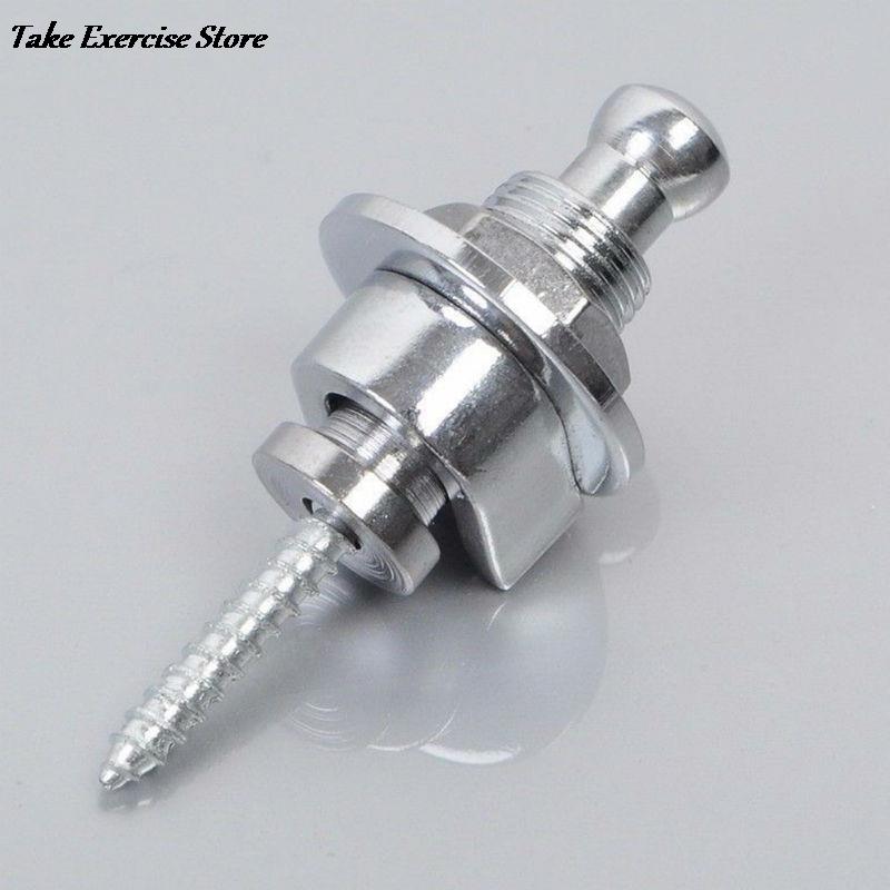 ! Guitar Strap Lock Strap Lock Straplock Knop Voor Akoestische Elektrische Basgitaar Strap 3 Kleuren Guitarra: Zilver
