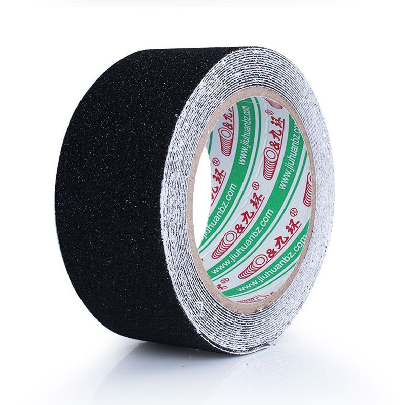 Bande de Traction antidérapante, 2.5cm x 5m, bande Abrasive à forte adhérence, pour l'intérieur et l'extérieur, escaliers, pont de bateau YG: Black
