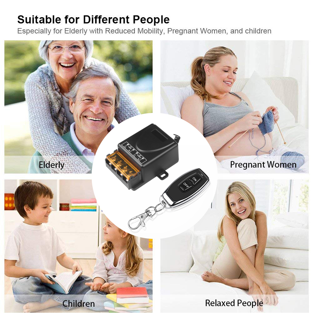 Universal 433mhz Remote Control Switch Wireless Switch AC 220V 30A Relay and On Off Transmitter for Light Lamp Water Pump Door