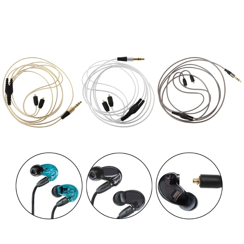 MMCX Cable for Shure SE215 SE315 SE535 SE846 Earphones Headphone Cables Cord for xiaomi iphone Android