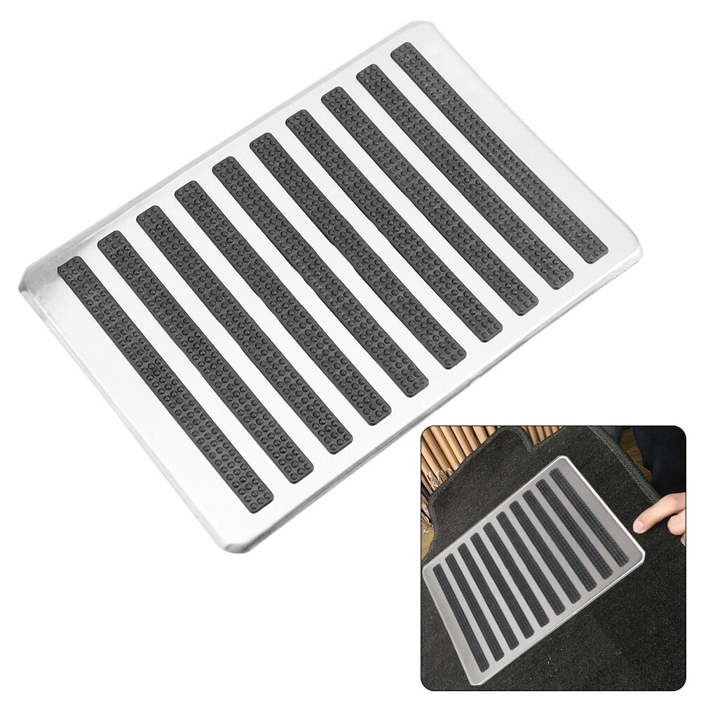 Universal Steel Plate Carpet Stainless Universal Driver Car Side Auto Interior Floor Mat Patch Foot Heel Pedal