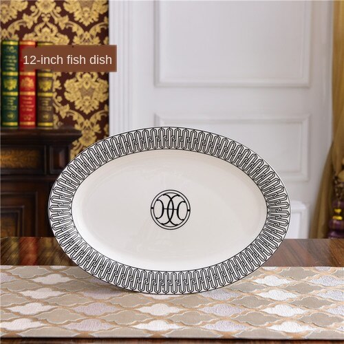 fancy servise sett vestlig h deco serie biff tallerken fett husholdning matbit tørket frukt kakefat luksus bestikk sett: 12 tommer