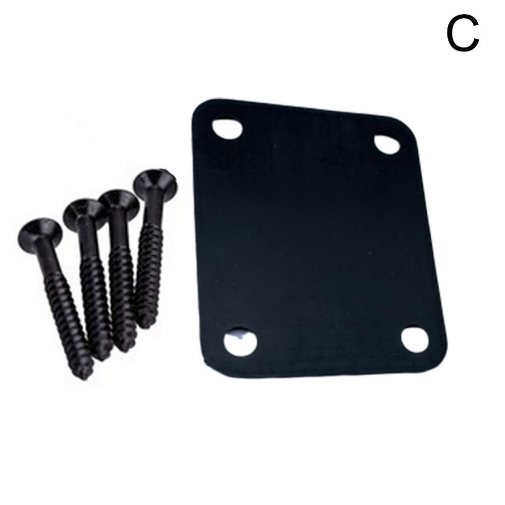 1pc Steel Electric Metal Screw Neck Plate Guitar Body Neck Plate Electric St Piano Steel Connecting Square M5Y6: C