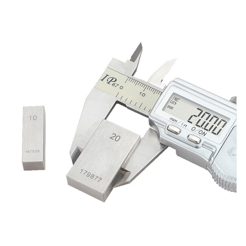 Single Piece Block Gauge Metric High Precision Gauge Block 0.5 1 5 10 20 50mm 100mm HRC-63 Degrees Measuring Gauging Tools