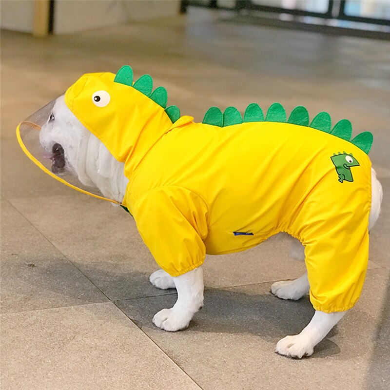 Waterdichte Hond Kleding Voor Honden Regenjas Dinosaurus Jumpsuits Pug Franse Bulldog Regenjassen Voor Honden Jumpsuits Pet Regenkleding