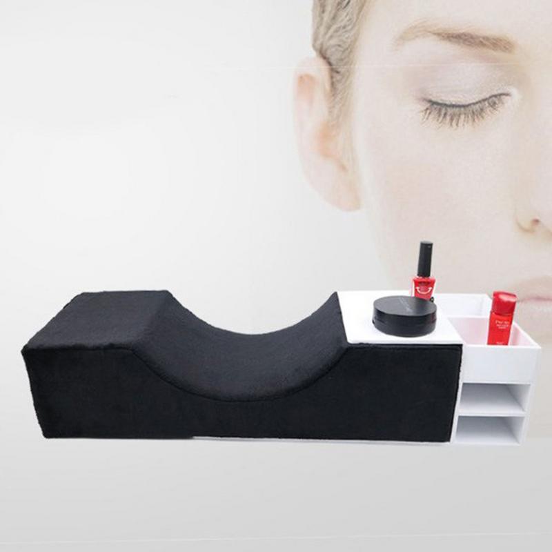 Enkelt verktyg flanell ögonfransskudde salong använd memory foam hals special ympning ergonomisk förlängning kurvstöd stativ