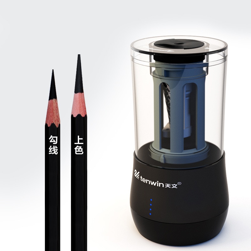 Tenwin-afilador de lápices eléctrico de carga Usb , sacapuntas automático de dibujo para escuela, suministros de arte de pintura
