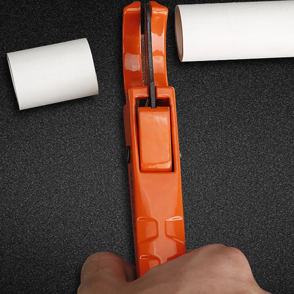 Pipe Shears PVC Pipe Scissors Water Pipe Pliers Tube Hose Trim Manual Tool Sharp Aluminum Maximum Opening 63mm Orange