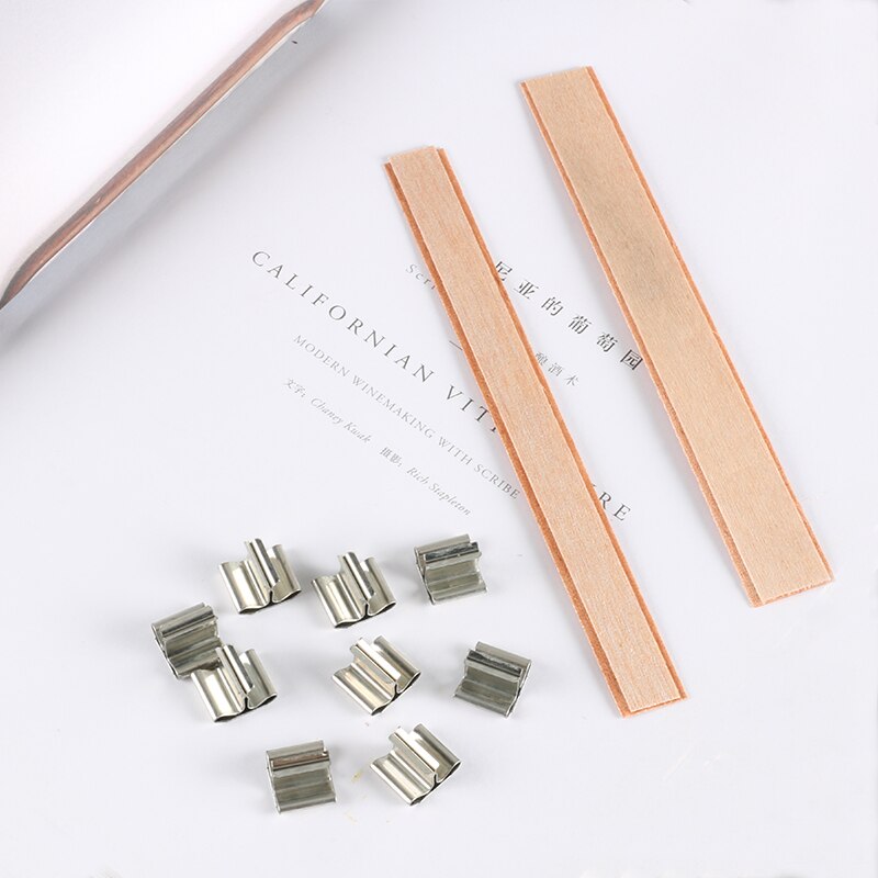 2pcs Wooden Wick Candle With Sustainer Tab Candle Wick Core For DIY Candle Making Supply Soy Parffin Wax Wood Wicks