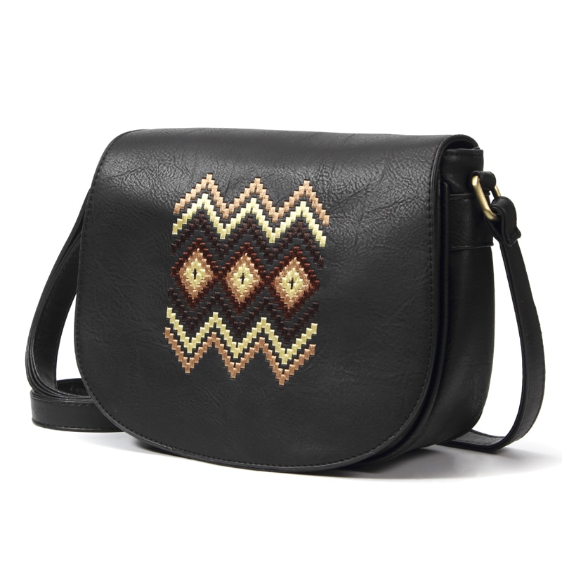 Annmouler-Bolso de hombro Vintage para mujer, bandolera bordada, pequeño, de , cruzado