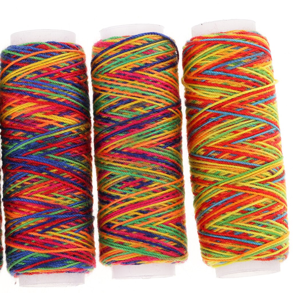 5Pcs Sewing Machine Threads String Polyester Colorful Handmade Crafts