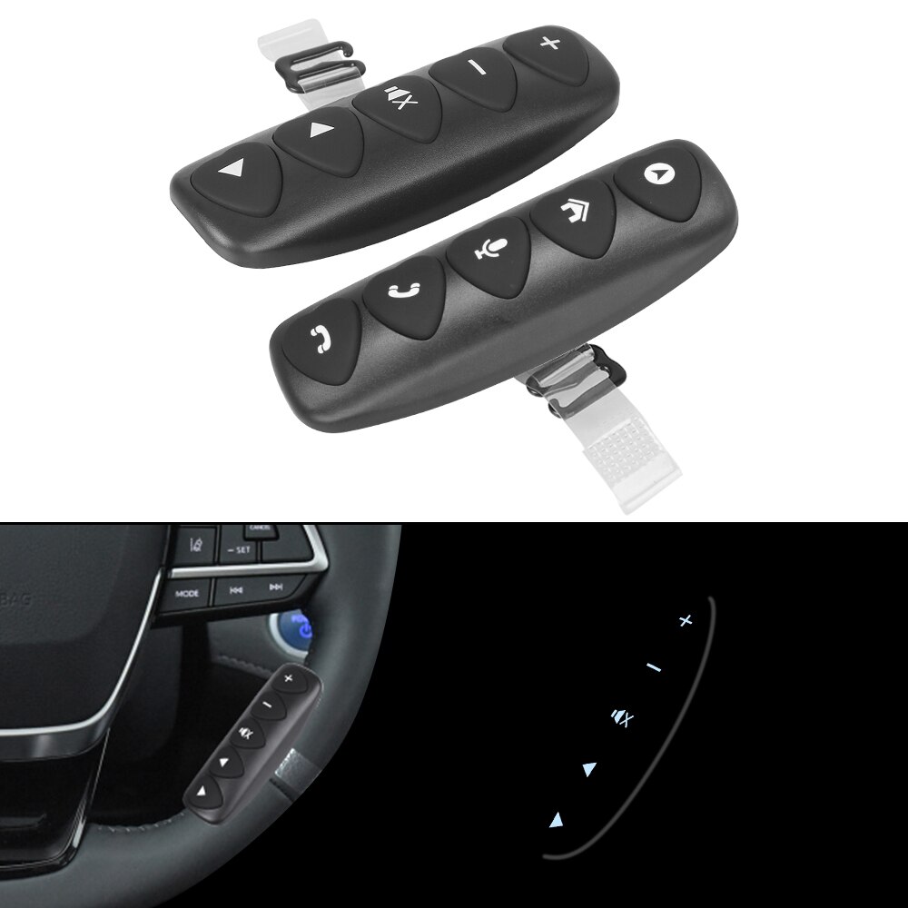 Dvd Navigatie Draadloze Controller Knoppen Auto Stuurwiel Afstandsbediening Multifunctionele 2Pcs Lichtgevende Bluetooth-Compatibel