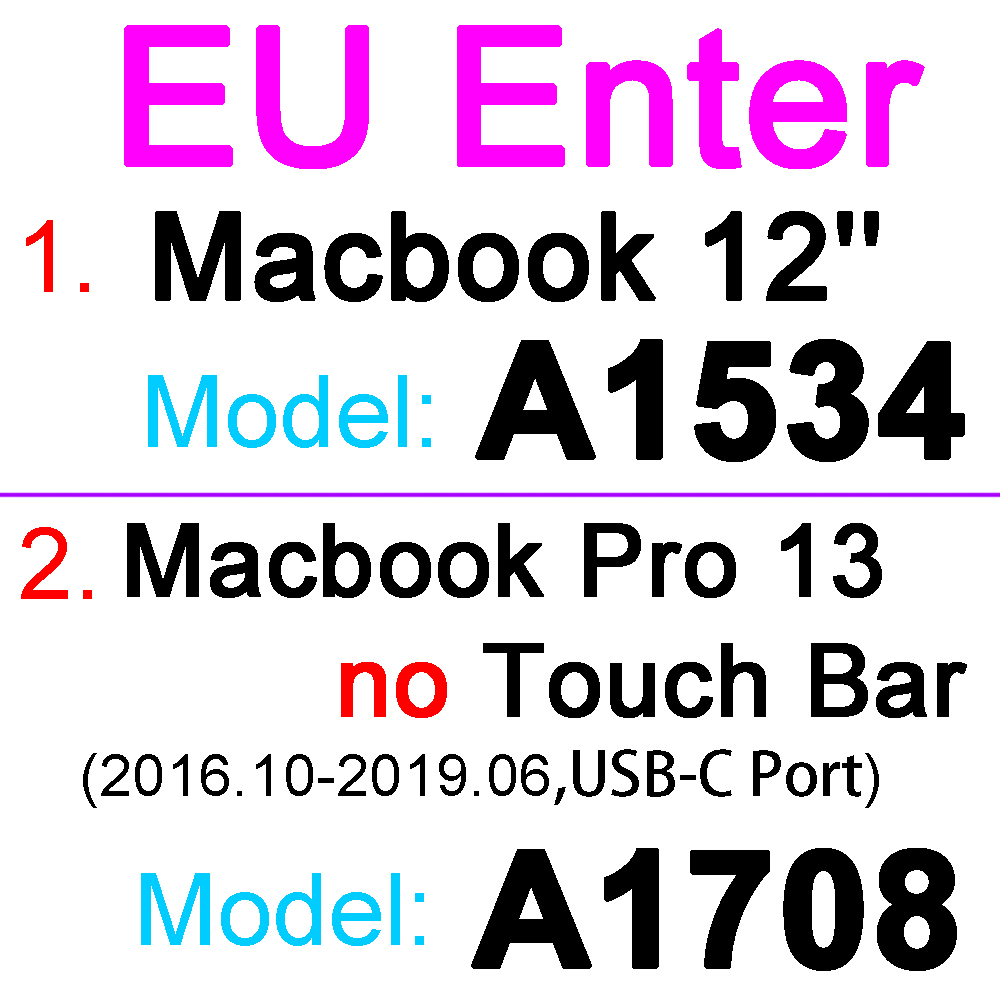 Klawiatura pokrywa dla Macbook Air 13 11 Pro 13 15 16 17 12 dotykowy TPU silikonowy Protector Film wyczyść ue usa A2251 A2289 A2141 2020: EU 12 Pro 13