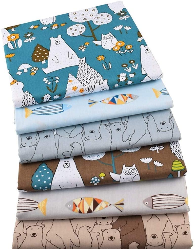 50 Patterns 25cmx25cm Cotton Fabric Printed Cloth Sewing Quilting Fabrics for Patchwork Needlework DIY Handmade Material