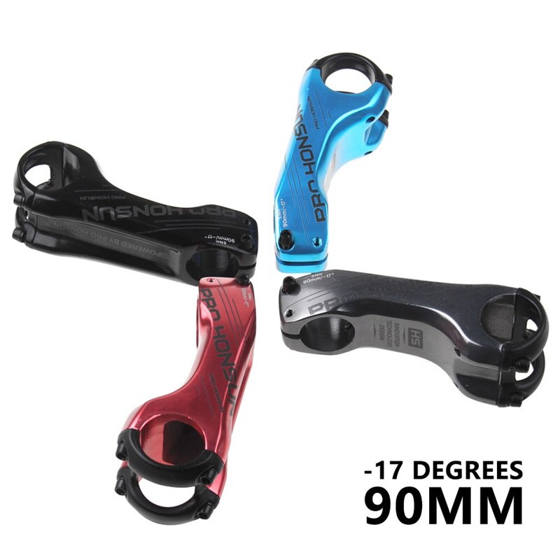 31.8mm MTB Stem 90mm Aluminum Alloy XC AM DH Mountain Road Bike Stem -17 Degree Steerer Bicycle Handlebar Stem Bicycle Parts