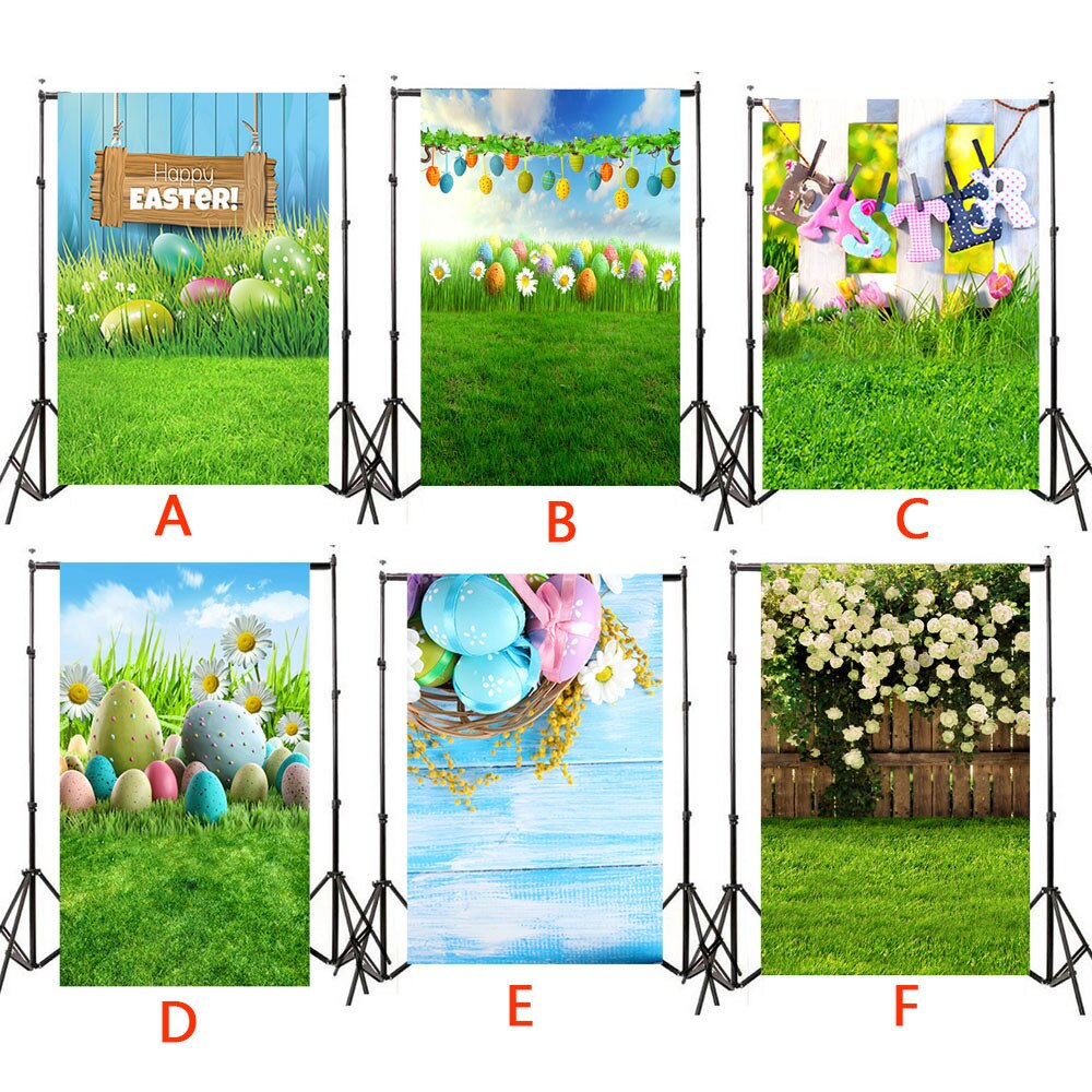 Easter Day Theme Vinyl Photography Backdrop Custom Photo Background Props outside Background #0115