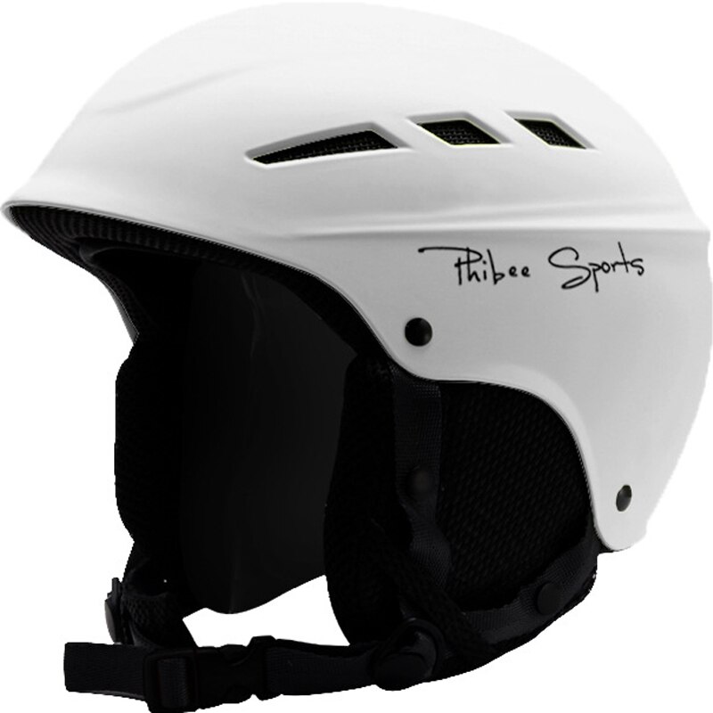 Promotio Man/Vrouw/Kinderen Ski Helm Winter Pluche Snowboard Helm Skateboard Schaatsen Masker Moto Bike Cycking Klimmen Sport veiligheid: WHITE / M