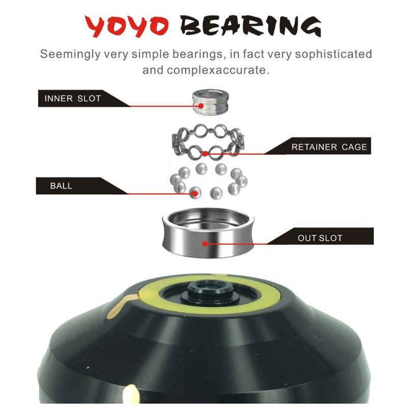 Metalen Yoyo + Handschoen + 3 Strings Jojo Set Klassieke Speelgoed Kinderen Speelgoed 97BC